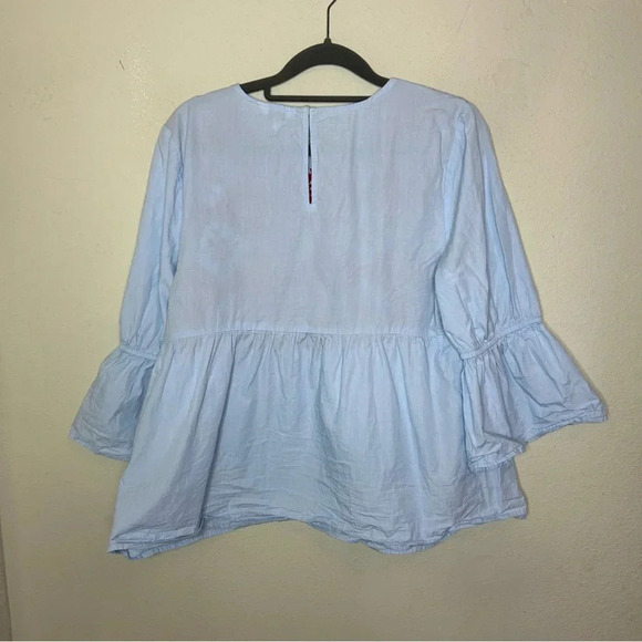 Crown & Ivy Cotton Embroidered Boho Style Blouse Size Medium - Picture 7 of 7